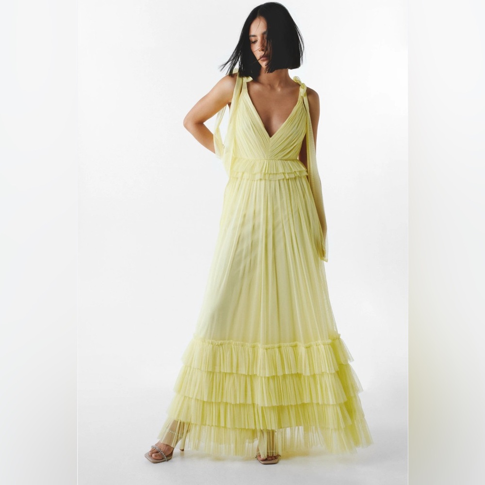 Nasty Gal Light Yellow Maxi Dress
